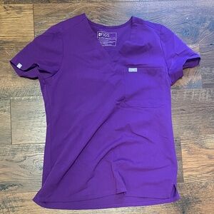 Figs Purple Scrub Top